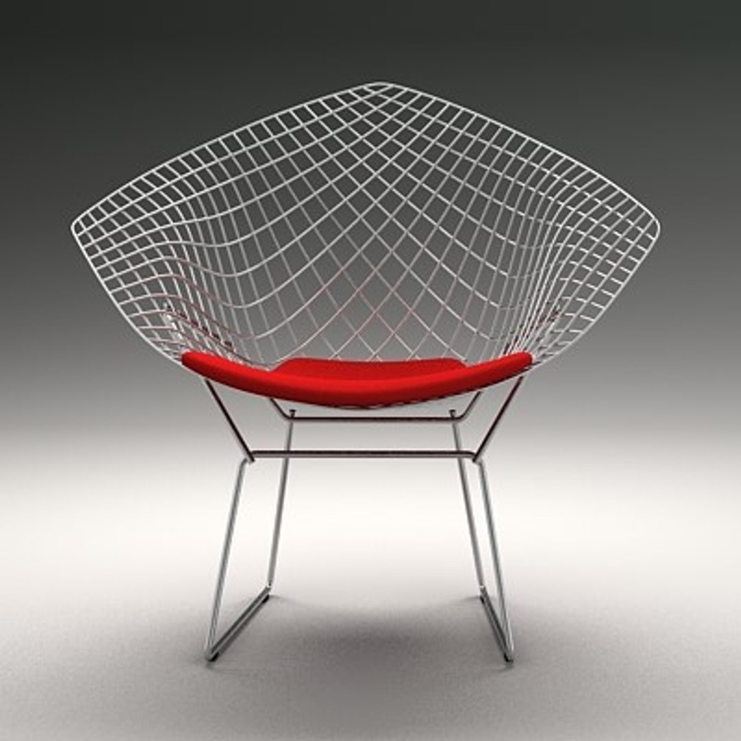 Bertoia Diamond Chair 3d Model