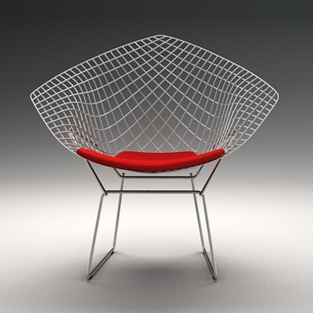 bertoia diamond chair 3d model