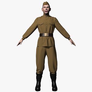 soldiers wwii character 3d model
