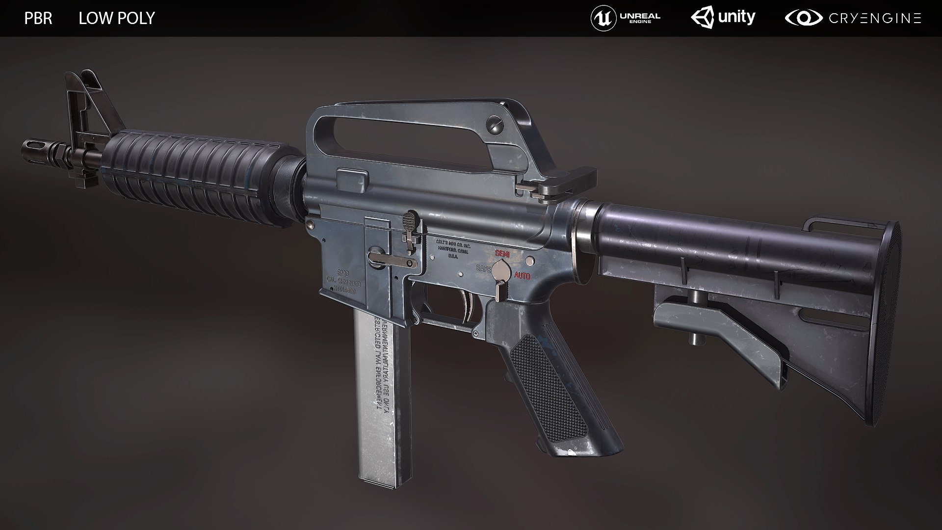 3D colt smg pbr ready - TurboSquid 1450118
