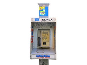 telephone box mexico 3D model