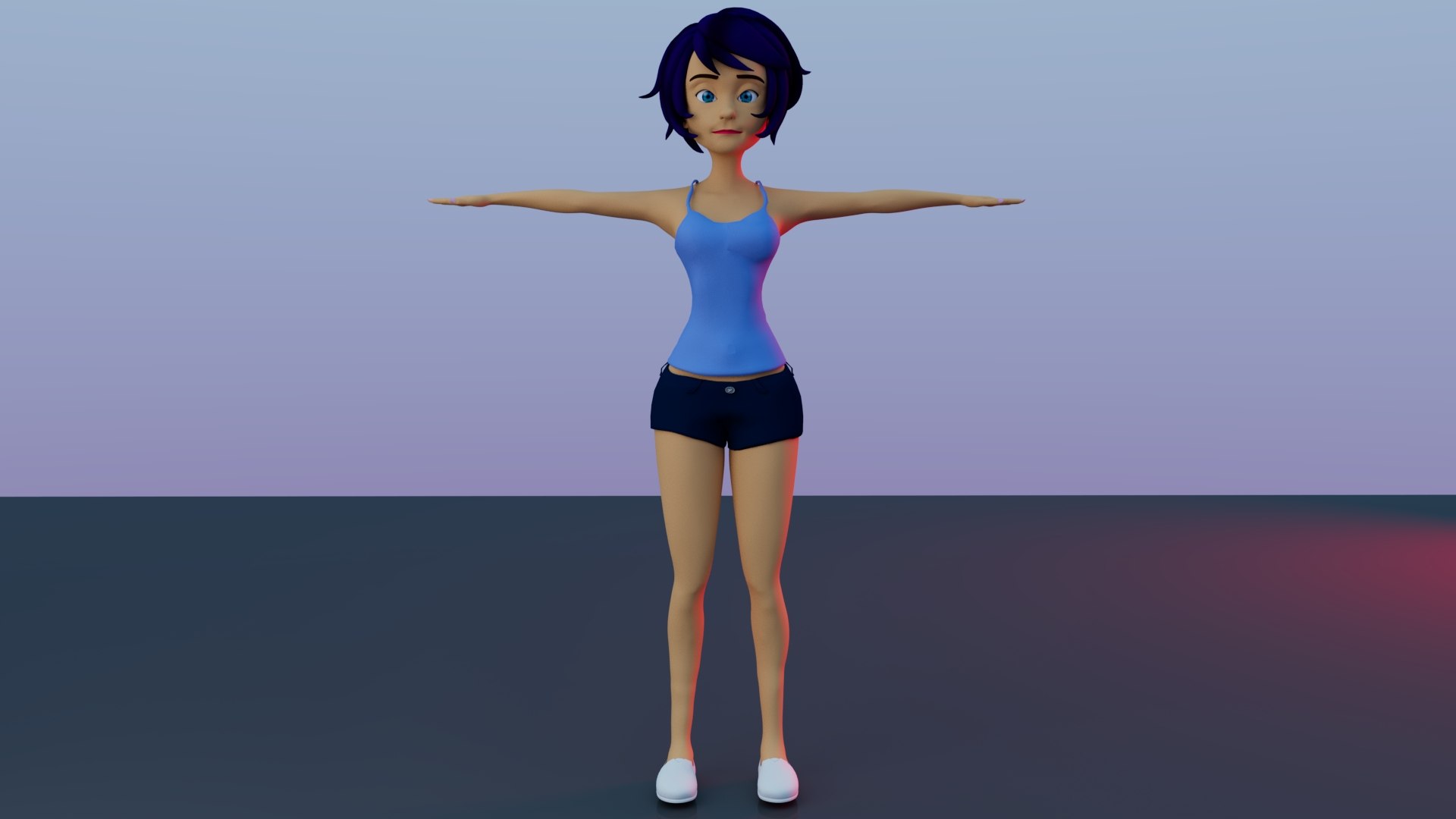 Cartoon Girl Character 3D - TurboSquid 1847752