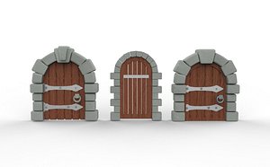 Dungeon Door Low-poly