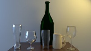 3d glassware drinking glasses model