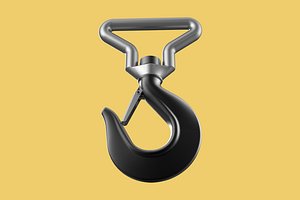 3D FORGED SINGLE LIFTING CRANE TON HOOK HOIST LATCH ALLOY STEEL
