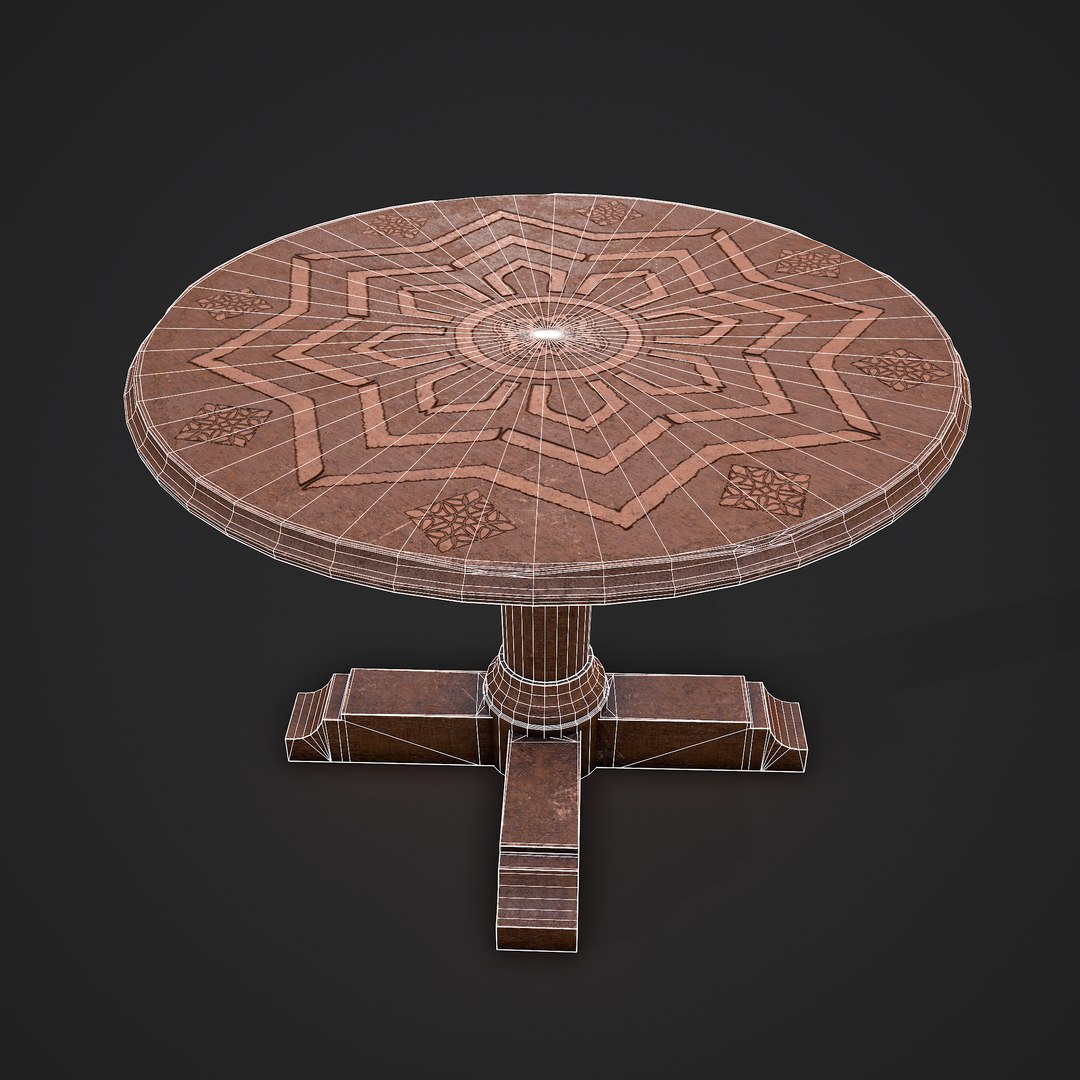 3D Elegant Round Table - TurboSquid 1810116