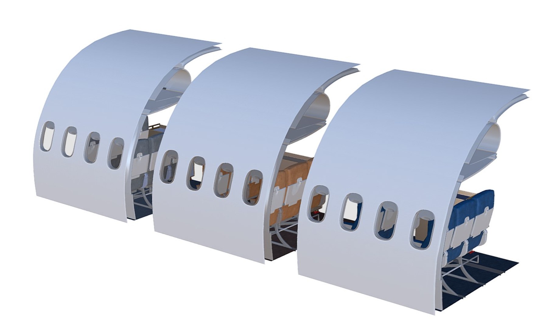 Interior Fuselage Aircraft 3D Model - TurboSquid 1593757