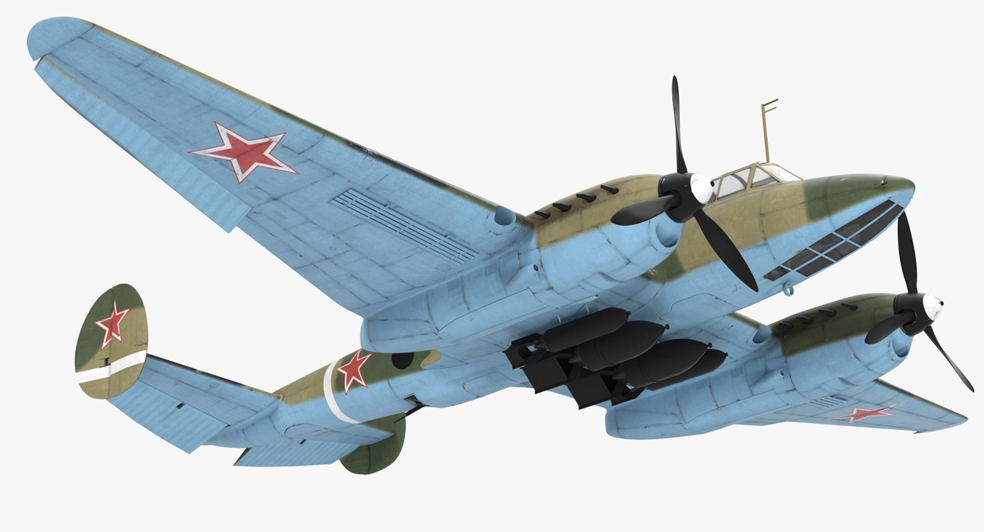Rigged Soviet Attack Aircrafts Collection 3D model preview