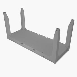 Container 20 Flat Rack No Texture model