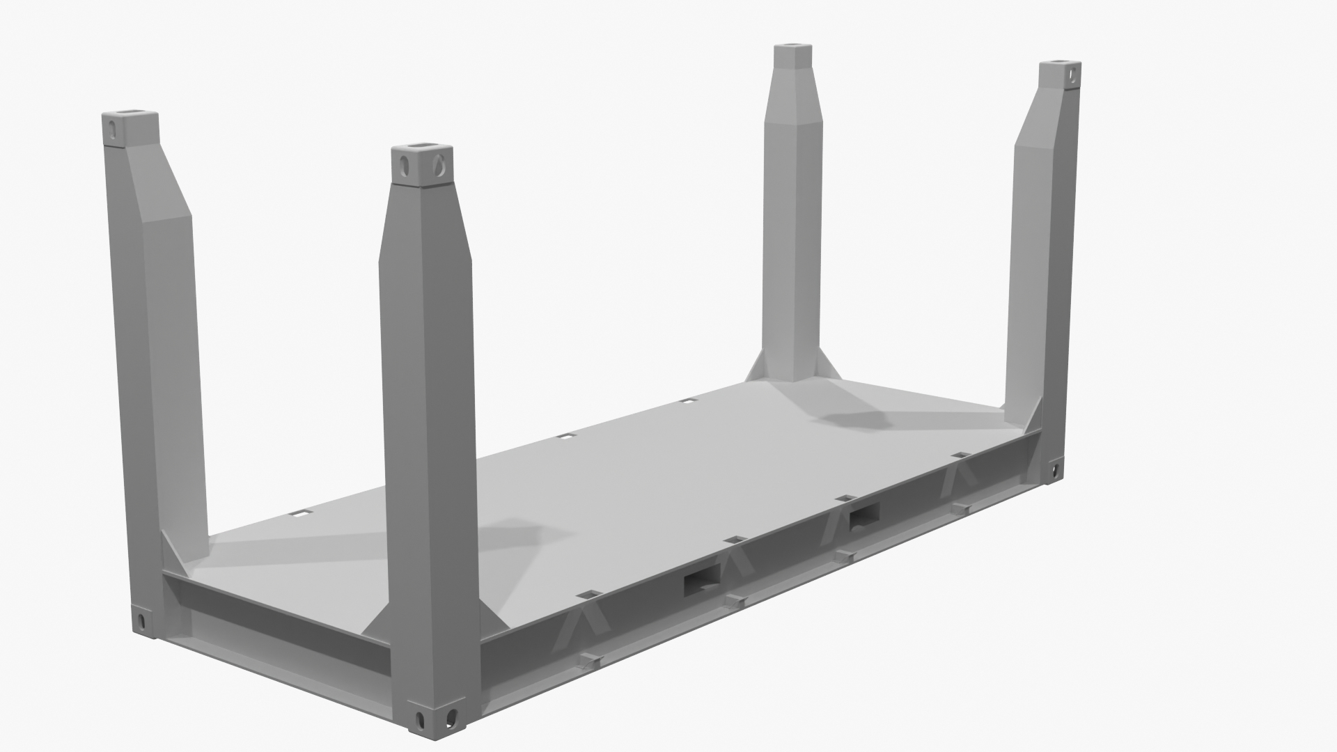 Container 20 Flat Rack No Texture Model TurboSquid 2009501