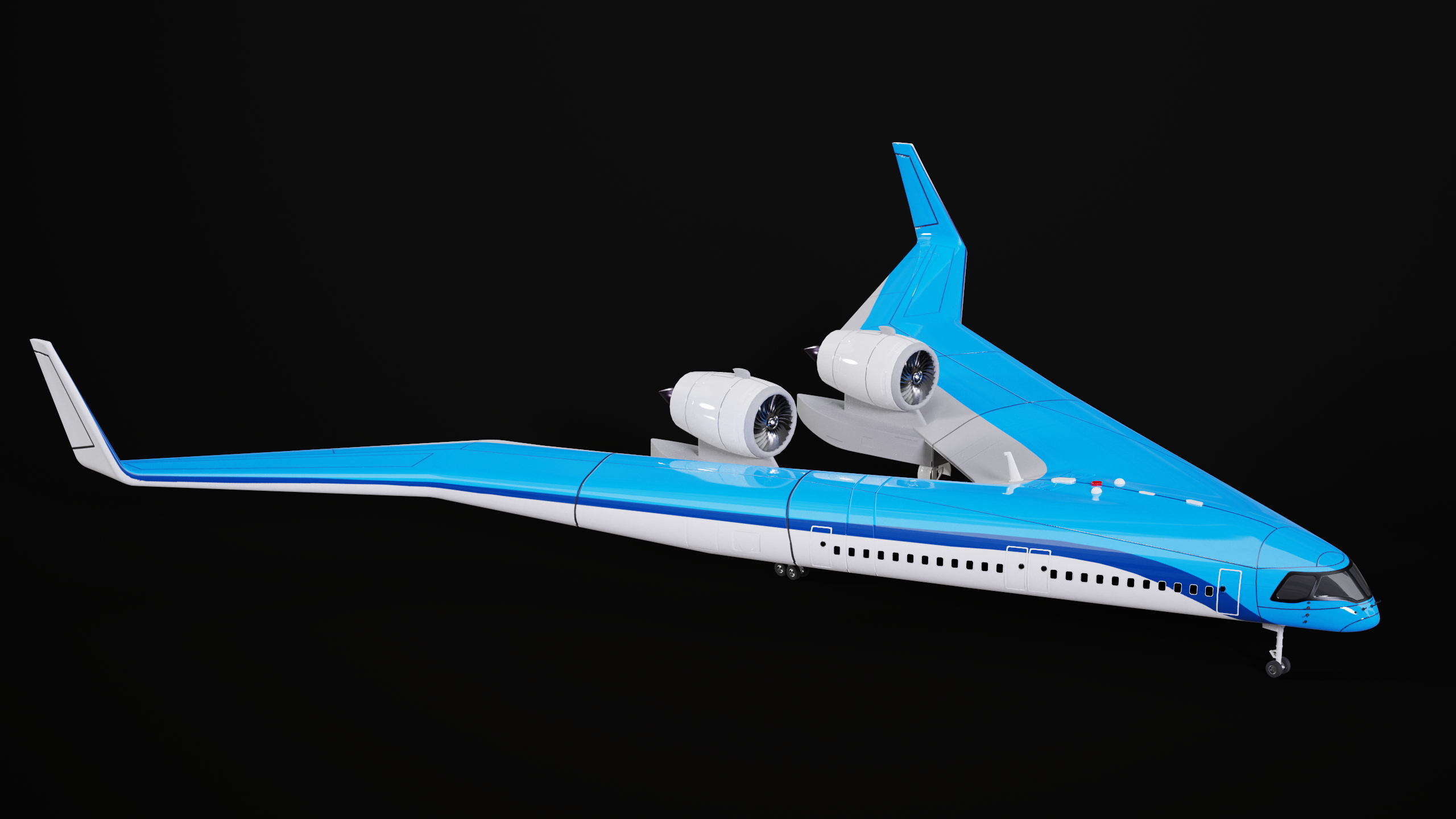 3d Flying V Plane Turbosquid 1798206