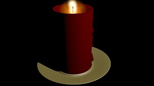 red candles 3D