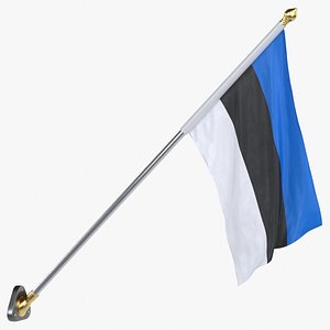 Estonia Cloth Flag Wall Mount Animated Loop