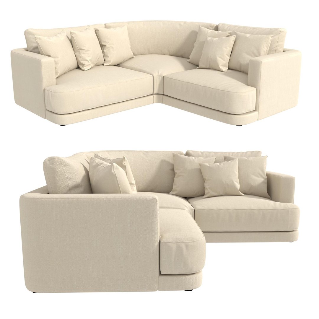 Custom Corner Sectional Sofa 3D Model TurboSquid 1927169