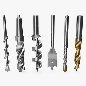 3D Drill Bits Types model