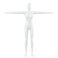 Female faceless mannequin in T-pose
