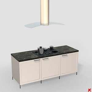 kitchen cabinet table 3d max