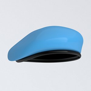 3D model British Army Beret UN Blue Beret