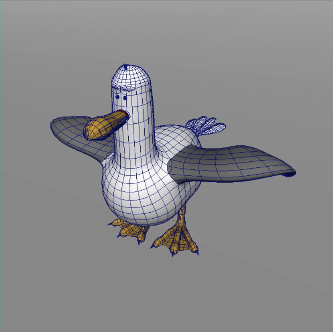Gull Seagull Rigged 3d Model