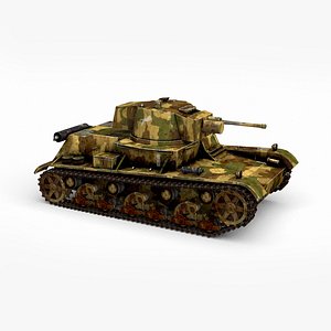 Tracked tank self-propelled artillery 3D model