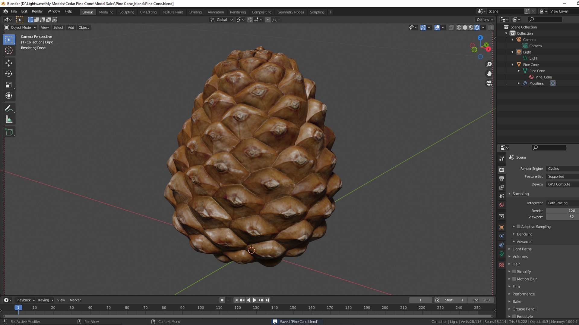 Pine Cone Closed 3D model https://p.turbosquid.com/ts-thumb/Ri/f5Il1k/gk/cone_screenshot_blend/jpg/1638553920/1920x1080/fit_q87/3c1188d7610aec70ce85cb3d3656e9e57639fbc6/cone_screenshot_blend.jpg