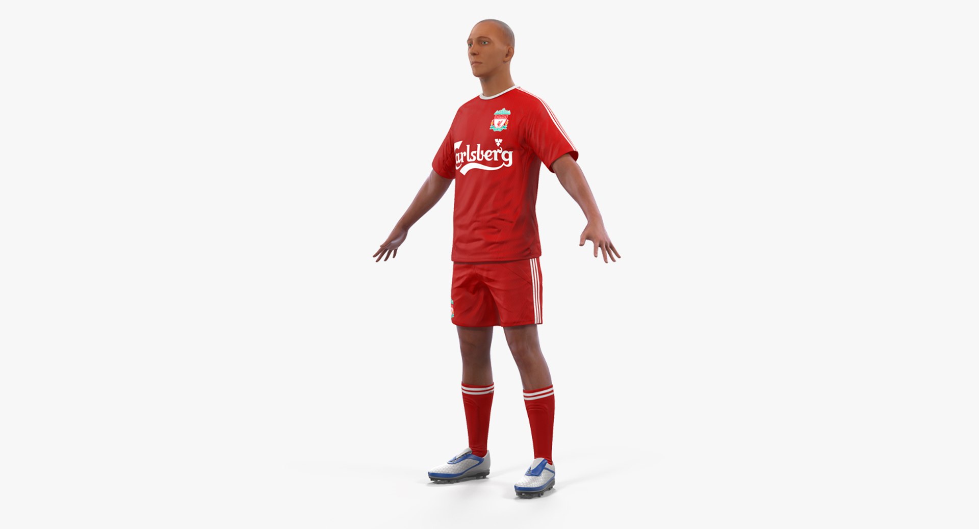 Soccer or Football Player Liverpool 3D Model 3D model preview