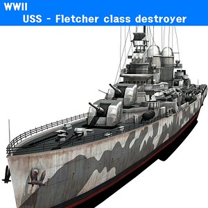 Fletcher-class destroyer model