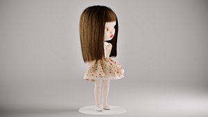 Olivia doll in Dress Pose 03 3D model