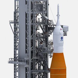 Space Launch System On Launchpad