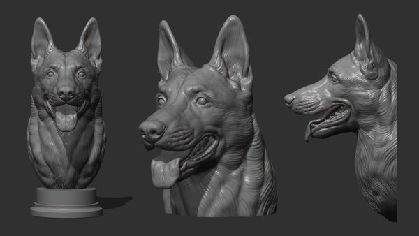 Exquisite Wooden Malinois Statue: A True Belgian Shepherd Replica – Art