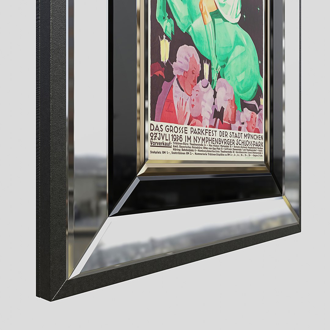 Romance Rectangular Picture Frame Mirror Model - TurboSquid 2334541
