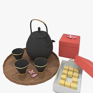 Tea set 3D model