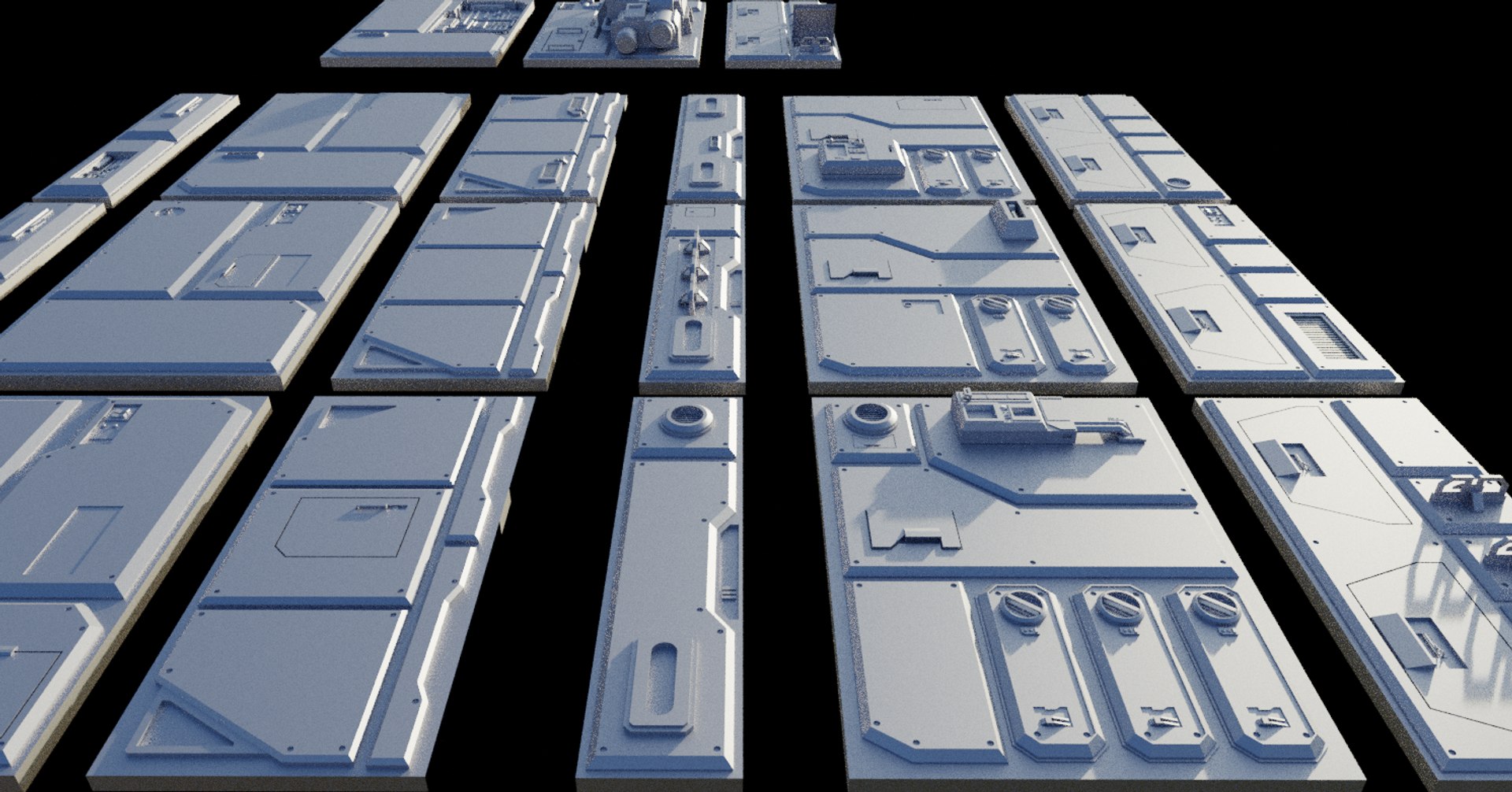 Sci-Fi Wall Panels Covers Pack - 21 Parts 3D model https://p.turbosquid.com/ts-thumb/Ri/rnIph8/Ic/wallpanels9/png/1629633519/1920x1080/fit_q87/6243da5ddaa41004ddf1b30ed8d84a9fdcfbc0f1/wallpanels9.jpg