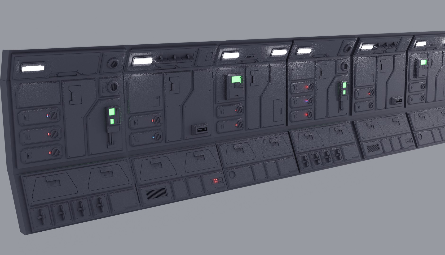 Sci-Fi Wall Panels Covers Pack - 21 Parts 3D model https://p.turbosquid.com/ts-thumb/Ri/rnIph8/hv/wallpanels15/png/1629633526/1920x1080/fit_q87/1c2ceeaed58604a7b45154361c67a9e620cb3bf4/wallpanels15.jpg