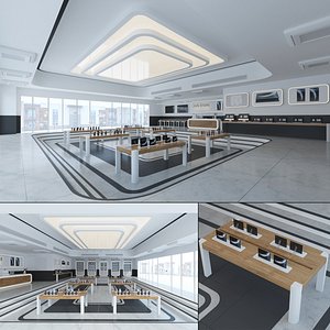 Modern Tech Store Interior 3D model