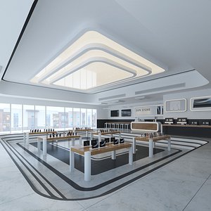 Modern Tech Store Interior 3D model