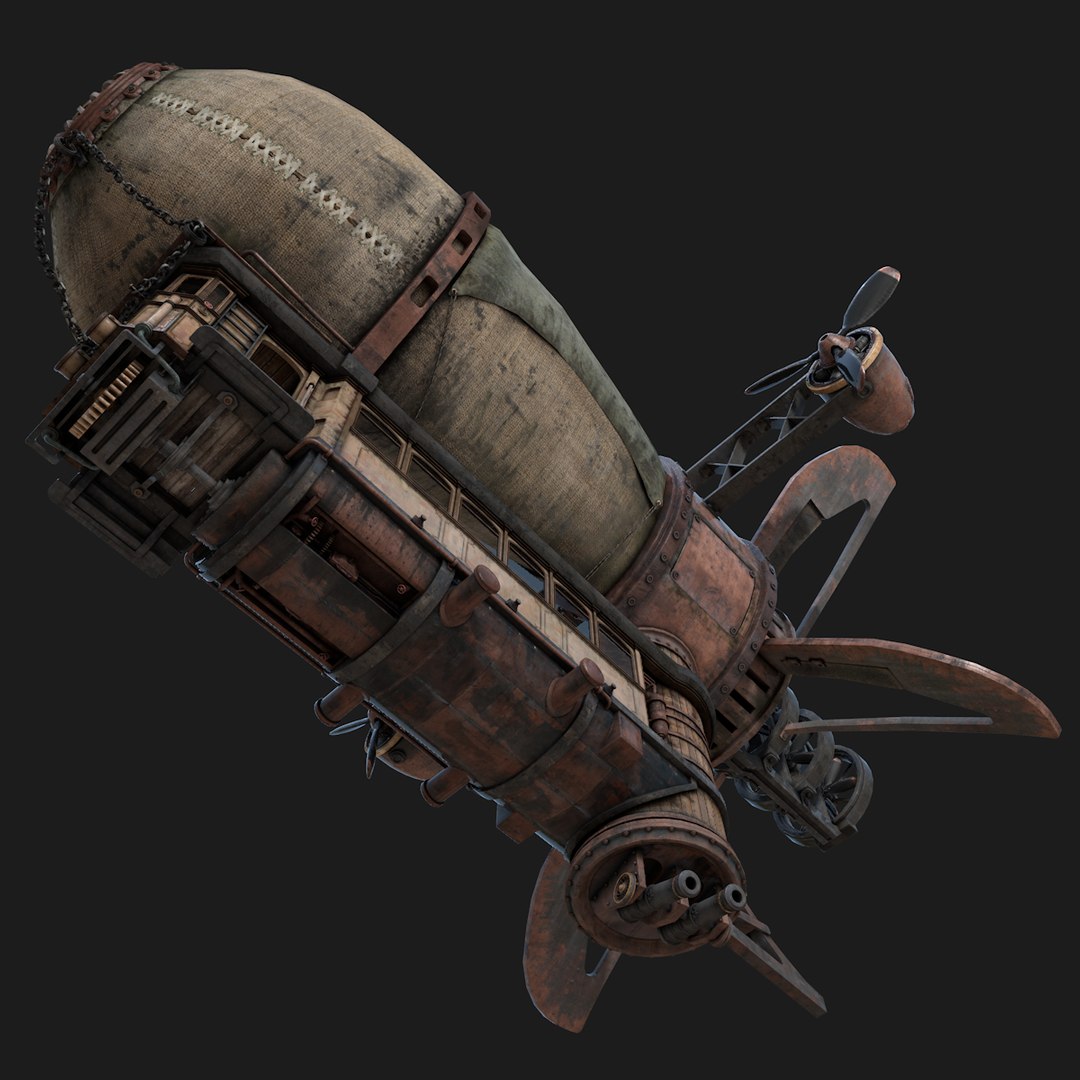 airship steampunk obj