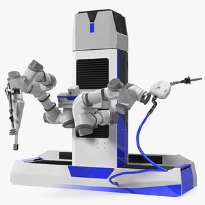 Smart Gas Pumping Robot Blue Housing Rigged