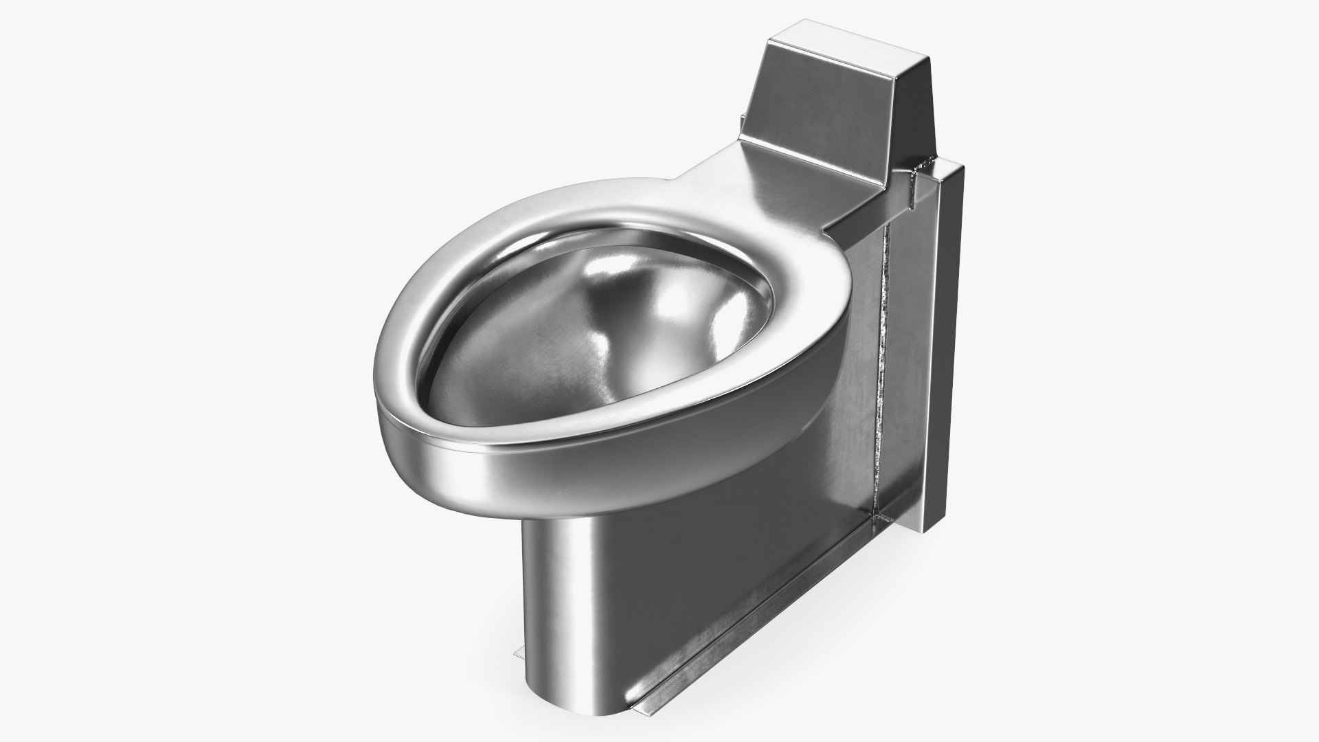 Floor Toilet Pan Steel New 3D model preview
