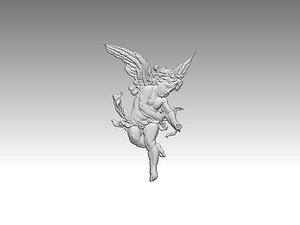3D angel man relief