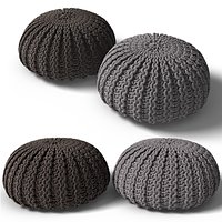 knitted  pouf