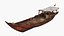 3D model Wooden Qatar Dhow with Canopy