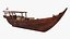 3D model Wooden Qatar Dhow with Canopy