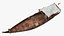 3D model Wooden Qatar Dhow with Canopy