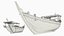 3D model Wooden Qatar Dhow with Canopy