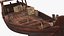3D model Wooden Qatar Dhow with Canopy