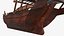 3D model Wooden Qatar Dhow with Canopy