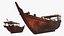 3D model Wooden Qatar Dhow with Canopy