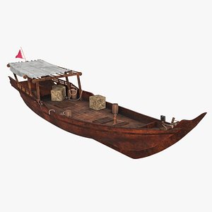 Wooden Qatar Dhow with Canopy