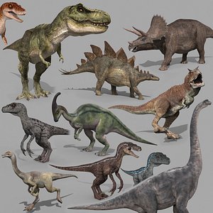 3D Colossal Dinosaur Pack 8K - fully animated model